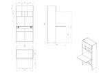 Mesa Escritorio Plegable Multifuncion - 5011 WENGUE