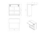 Mesa Escritorio Plegable Multifuncion - 5011 WENGUE