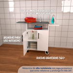 Mueble Organizador Centro De Planchado Blanco Imperdible!