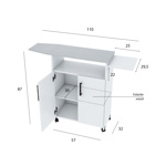 Mueble Organizador Centro De Planchado Blanco Imperdible!