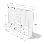 Placard EMC de 6 Puertas Abatibles Wengue