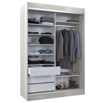 Placard Vestidor 2 Puertas Corredizas 140X200  CODIGO 520 BLA