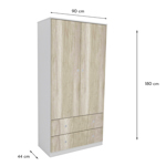 Placard Ropero Juvenil 90 x 180 cm 186 X 47 X 17 cm  CODIGO 1724 HELSINKI