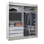 Placard Vestidor 2 Puertas Corredizas con Espejo 180X200  CODIGO 506 HEL