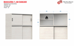 BAULERA PLACARD DAKAR 2 PTAS CORR 1.40 MTS  CARV MEZZO