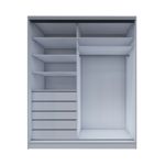 Gran Placard EMC de 180 cm, Puertas Corredizas con 5 cajones Venezia