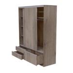 Gran Placard XL EMC de 120 cm, Puertas Corredizas con 2 Cajones y 1 Zapatero Báltico