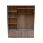 Gran Placard XL EMC de 120 cm, Puertas Corredizas con 2 Cajones y 1 Zapatero Báltico