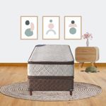 Conjunto Sommier y Colchón 1 1/2 Plazas Espuma Doble Pillow 100x190  90 kg Alta Densidad Zinus