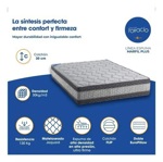 Colchon Espuma 1 Plaza Topacio Marfil Plus 80x190