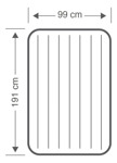 Colchón Inflable Eléctrico Intex Dura Beam Pillow Rest 64116 1 Plaza