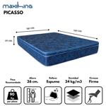 Colchón 2 Plazas 140x190 26cm Europillow + Sommier Ecocuero