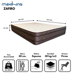 Colchón 2 plazas 140x190 Alta Densidad Espuma + Sommier Ecocuero