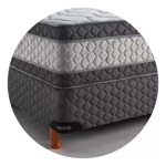 Colchon Espuma De 2 Plazas Topacio Marfil Plus 190x140 Denso
