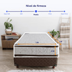 Colchón 1 Plaza y Media Espuma Alta Densidad Doble Pillow Zinus Estelar Calidad Superior Hotel 120kg