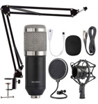 Microfono Condenser Cable 3,5 Bm-800 Kit Unidireccional