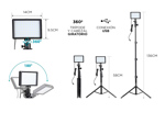 Panel Led Fotografía Gadnic LP-02 + Tripode Regulable