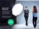 Softbox Gadnic SK90 Profesional 8 Lados Con Rotula Flash