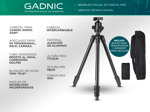 Trípode para Cámara Profesional Gadnic 1,8 M Fotografia