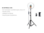 Aro Iluminador Led Rgb Gadnic 26cm 10