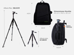 Kit Mochila Cámara Reflex + Trípode Fotografía Profesional