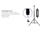 Aro Iluminador Led Gadnic 26cm 10 + Tripode Gadnic 2,1 mts para Iluminadores