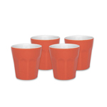 SET DE 4 TAZAS DE CAFE CERAMICA MARRON