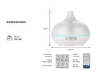 Difusor Aromático Gadnic Humidificador Ultrasonico Con Luz Led500ml