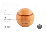 Difusor Gadnic Humidificador Aromatizante para Aceites 130mL Bamboo