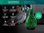 Difusor Aromático Ultrasónico Gadnic AL-UUQ Luz Fuegos Artificiales