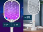 Raqueta Paleta Mata Moscas Mosquitos Recargable Usb dual Trampa insectos