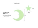 Luna y 100 Estrellas Fluorescentes Gadnic STAR01 Brillan en la Oscuridad