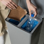 Tacho de basura 2 compartimiento 30lts Ou LX4350CHF Gris