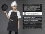 Delantal de Cocina Gadnic Gastronómico con Bolsillos Negro