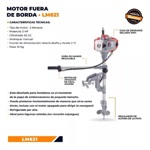 Motor Fuera De Borda 62cc Lusqtoff Lm621 2.5hp Reg 2 Tiempos