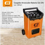 Cargador Arrancador Lusqtoff Bateria 12v 24v 180amp Lcc180
