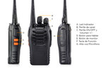 Handy Baofeng BF-888S Kit x2 5w 16CH UHF Hasta 10km + 4 Baterías y 2 Manos Libres