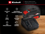 Starter Kit 4.0 Ah Einhell Bateria Litio 18v 4.0amp + Cargador
