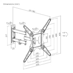 Soporte De Tv Móvil Con Brazo Extensible TV 32 a 55" Niviko 35Kg