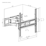 Soporte De Tv Móvil Con Brazo Extensible TV 37 a 70" Niviko 40Kg
