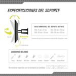 Soporte Tv Led 24 32 40 43 Tgw Hstv87s Doble Brazo El Mejor