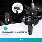Transmisor Fm Nictom BF02 Bluetooth Receptor  Cargador Usb Manos Libres