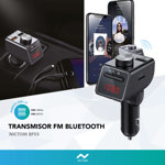 Transmisor Fm Nictom BF03 Bluetooth Receptor Cargador Usb  Manos Libres