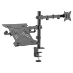 Brazo de monitor de acero Gadnic con bandeja para computadora portátil