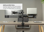 Brazo de monitor de acero Gadnic con bandeja para computadora portátil