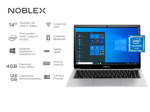 Notebook Noblex Intel Ram 4gb Ssd 128gb 14 pulgadas Windows 10