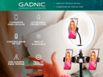 Aro de Luz Gadnic con Soporte para 3 Dispositivos