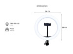 Aro de Luz Gadnic con Soporte para 3 Dispositivos