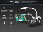 Soporte Soldador Gadnic Para Placas Celulares Con Luz Led y Lupa