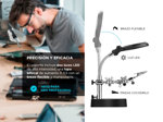 Soporte Soldador Gadnic Para Placas Celulares Con Luz Led y Lupa